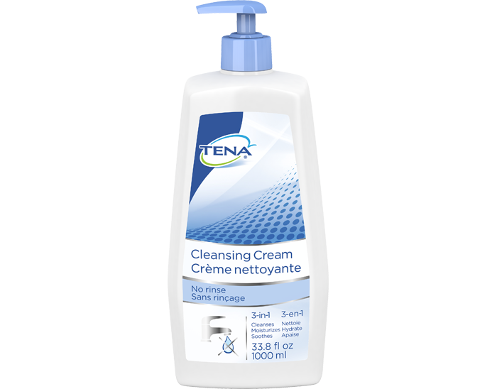 TENA Skin-Caring Cleansing Cream Bottle