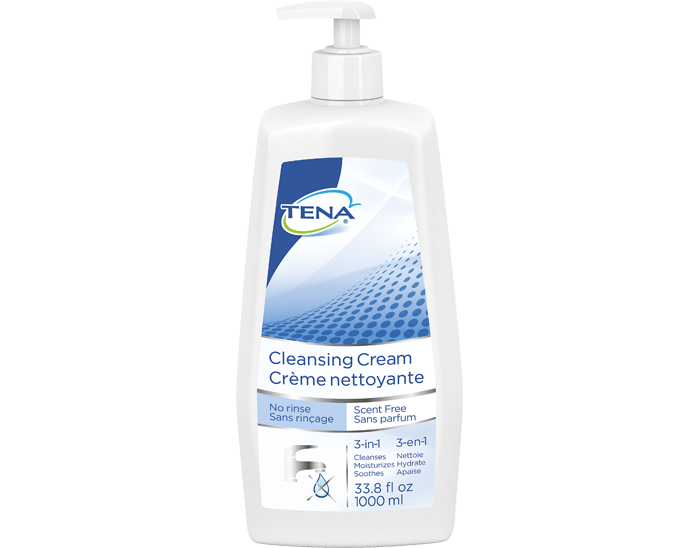 TENA Cleansing Cream Scent Free Bottle